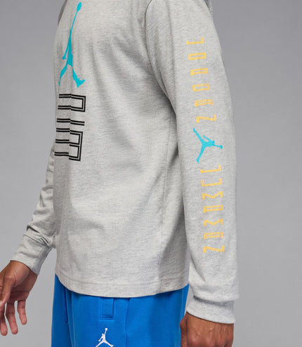 Air Jordan Mens Gamma Long Sleeve - Heather Grey