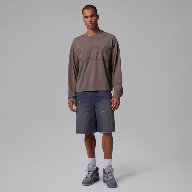 Air Jordan Mens Air Long Sleeve - Cave Stone