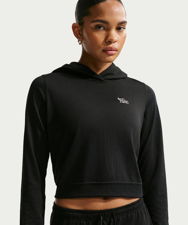 Nike Womens Sportswear Chill Knit Lightweight Hoodie - Black/Chalk