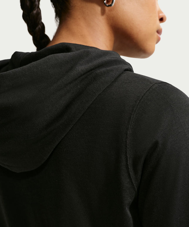 Nike Womens Sportswear Chill Knit Lightweight Hoodie - Black/Chalk