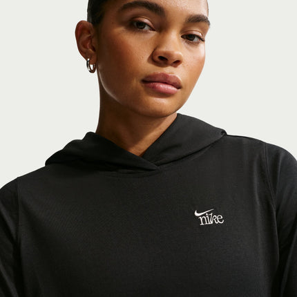 Nike Womens Sportswear Chill Knit Lightweight Hoodie - Black/Chalk