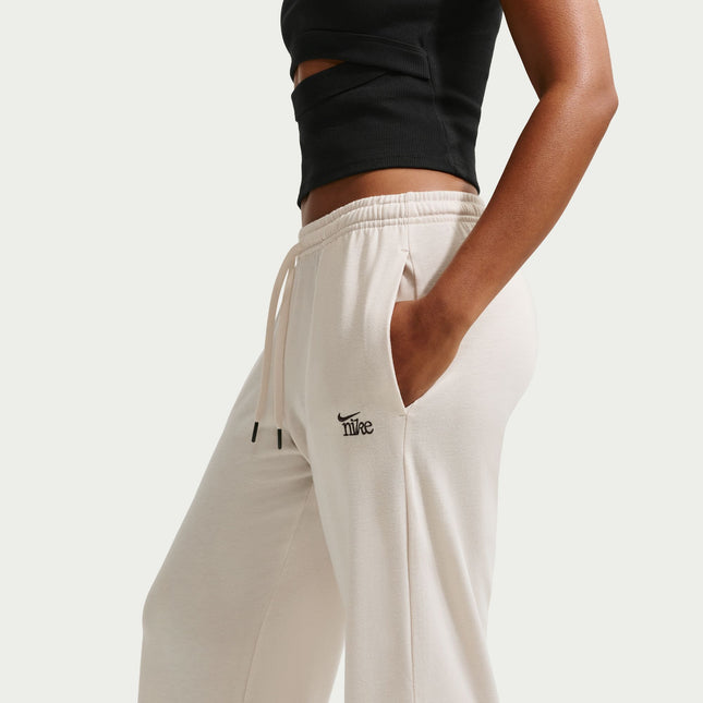 Nike Womens Chill Knit Mid Rise Open Hem Pants - Light Orewood