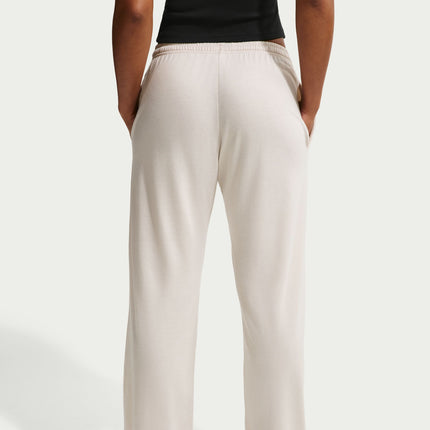 Nike Womens Chill Knit Mid Rise Open Hem Pants - Light Orewood