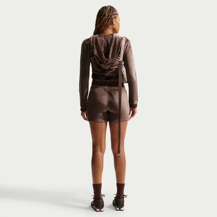 Nike Womens Full Zip Long Sleeve - Baraque Brown