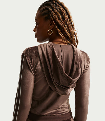 Nike Womens Full Zip Long Sleeve - Baraque Brown