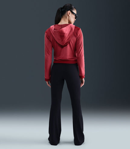 Nike Womens Plush Velour Full-Zip Jacket - Team Crimson