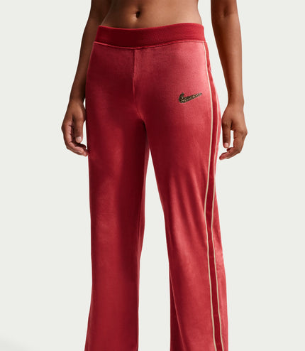 Nike Womens Velour Pants - Crimson