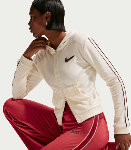 Nike Womens Velour Pants - Crimson