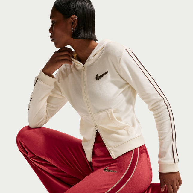 Nike Womens Velour Pants - Crimson