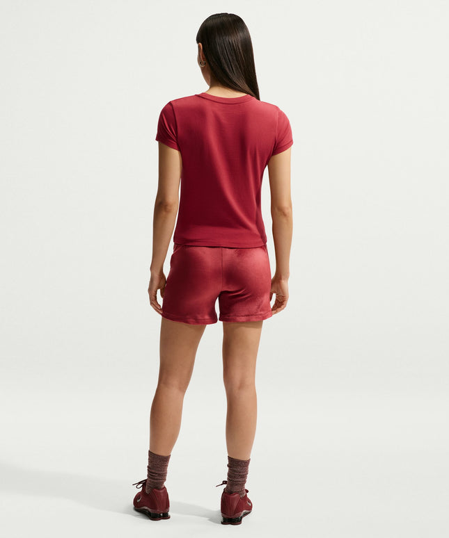 Nike Womens Cropped Tee - Crimson