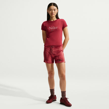 Nike Womens Cropped Tee - Crimson