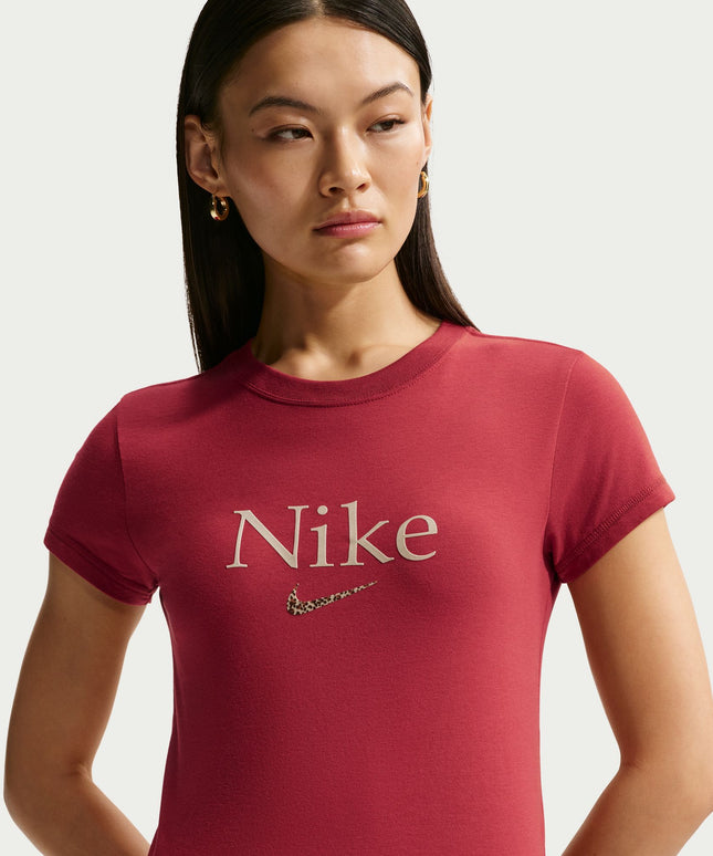 Nike Womens Cropped Tee - Crimson