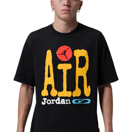 Air Jordan Mens Air Tee - Black/Yellow/Infrared