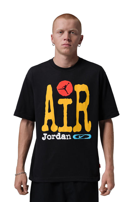 Air Jordan Mens Air Tee - Black/Yellow/Infrared