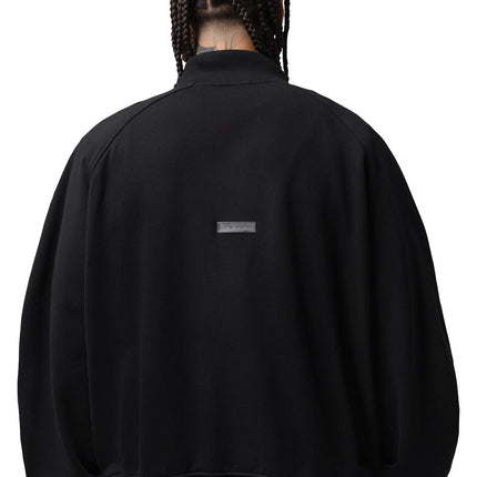 Air Jordan Mens 1/4 Zip Oversized Top - Black
