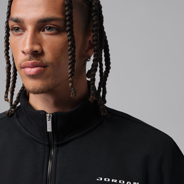 Air Jordan Mens 1/4 Zip Oversized Top - Black