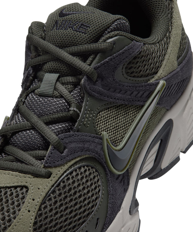 Nike V5 RNR sneaker in sequoia and off noir with mixed mesh and suede overlays and a sculpted light grey midsole.