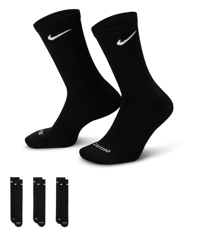 Nike Everyday Plus Cushioned Crew Socks 3-Pack - Black