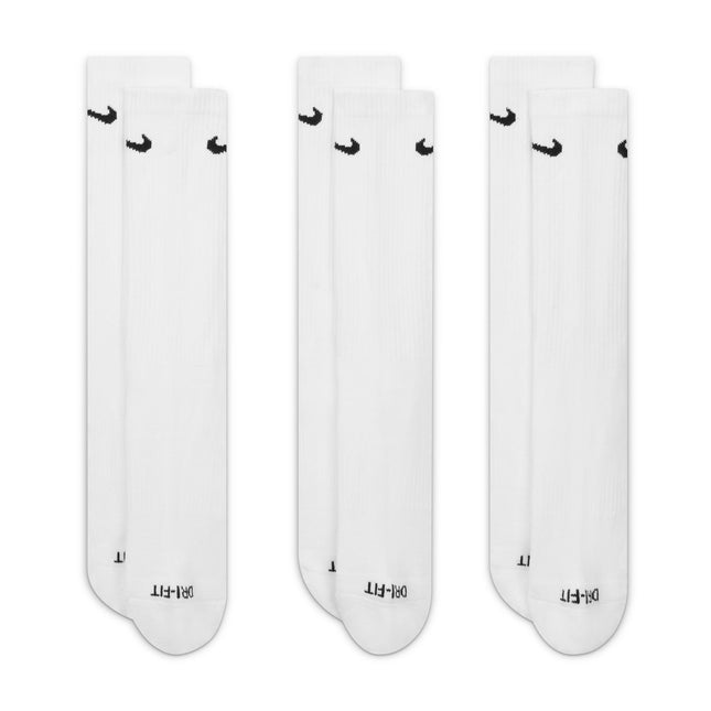 Nike Adult 3-Pack Everyday Plus Cushioned Socks - White