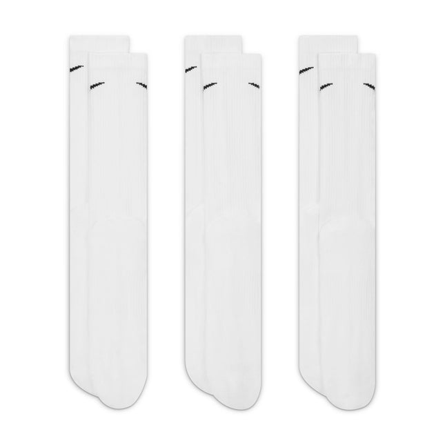 Nike Adult 3-Pack Everyday Plus Cushioned Socks - White