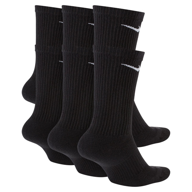 Nike Dri-Fit 6-Pack Cushioned Crew Socks - Black