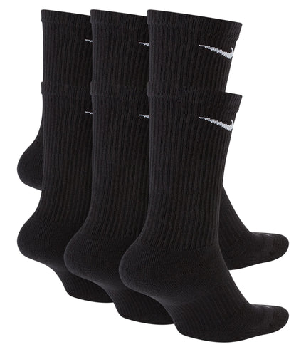 Nike Dri-Fit 6-Pack Cushioned Crew Socks - Black