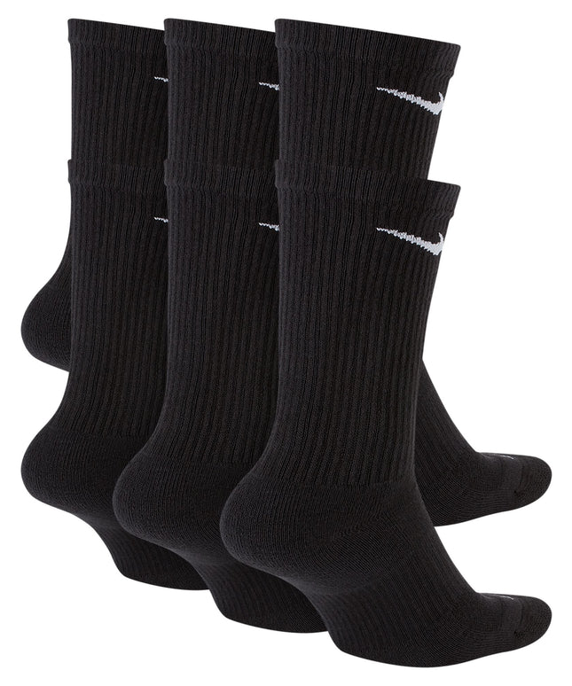 Nike Dri-Fit 6-Pack Cushioned Crew Socks - Black