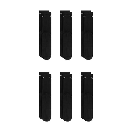 Nike Dri-Fit 6-Pack Cushioned Crew Socks - Black