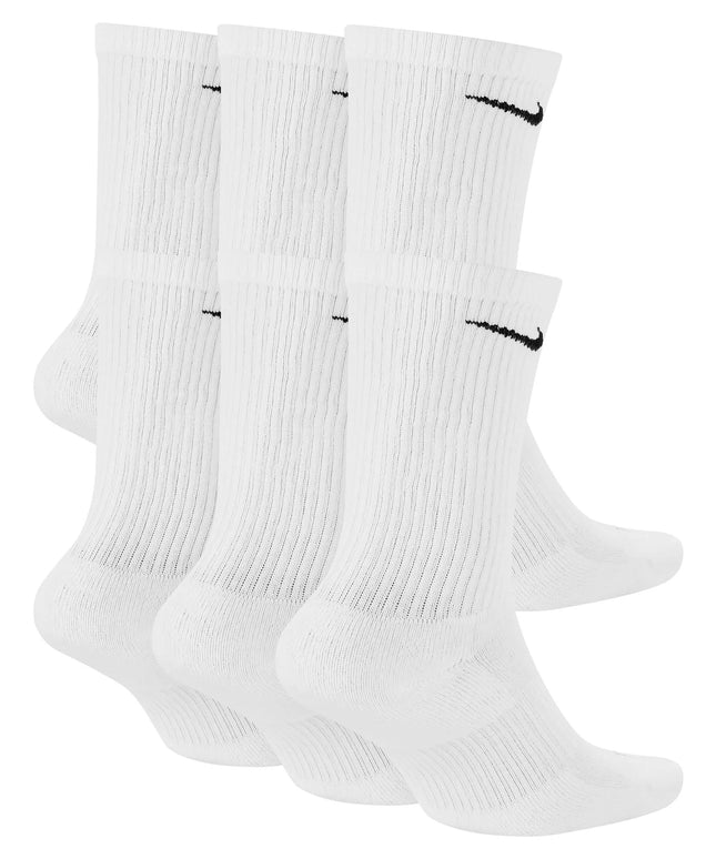 Nike Dri-Fit 6-Pack Cushioned Crew Socks - White