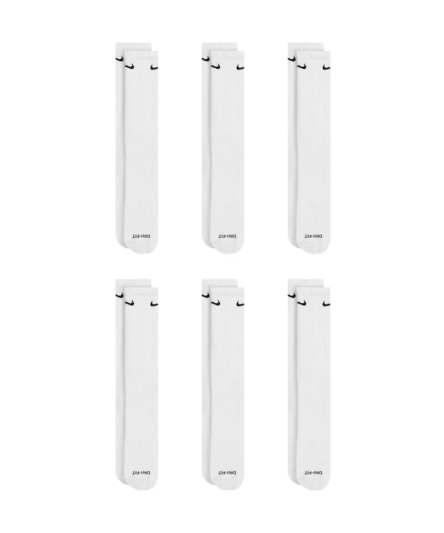 Nike Dri-Fit 6-Pack Cushioned Crew Socks - White
