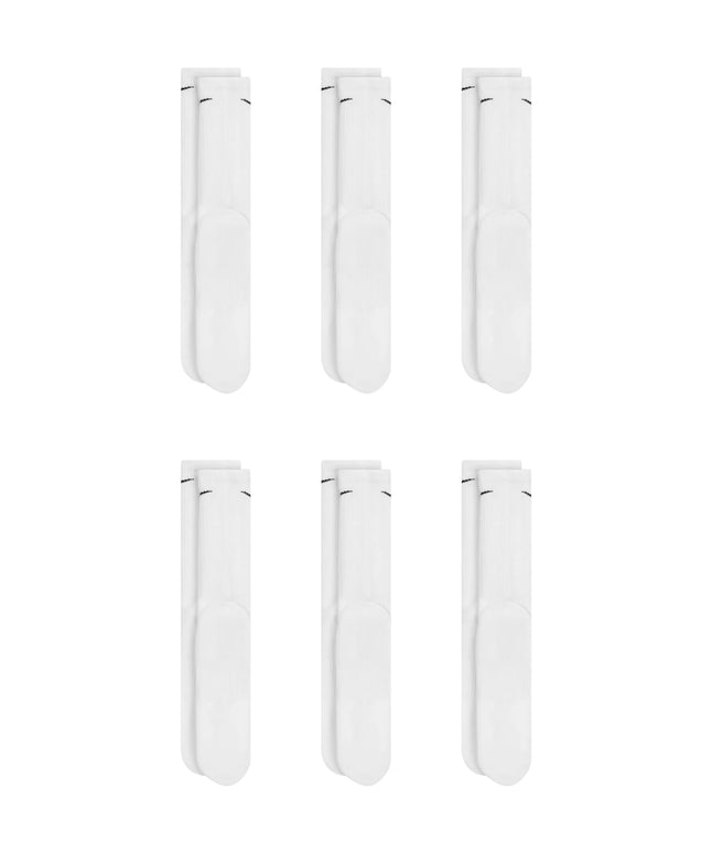 Nike Dri-Fit 6-Pack Cushioned Crew Socks - White