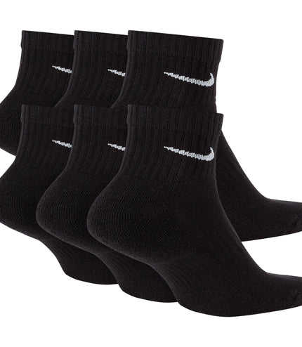 Nike Mens Everyday Cushioned 6-Pack Ankle Socks - Black