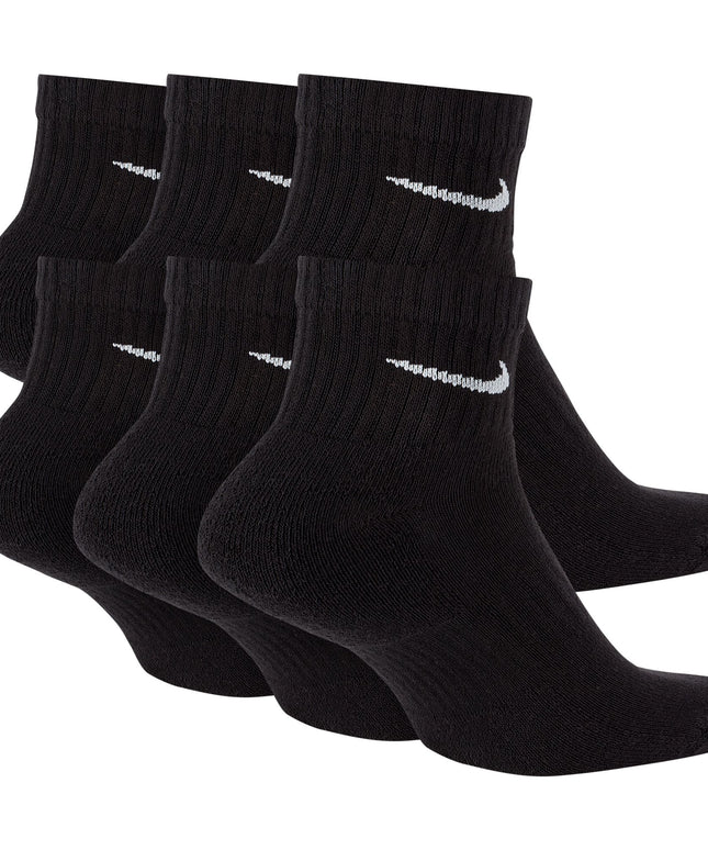 Nike Mens Everyday Cushioned 6-Pack Ankle Socks - Black