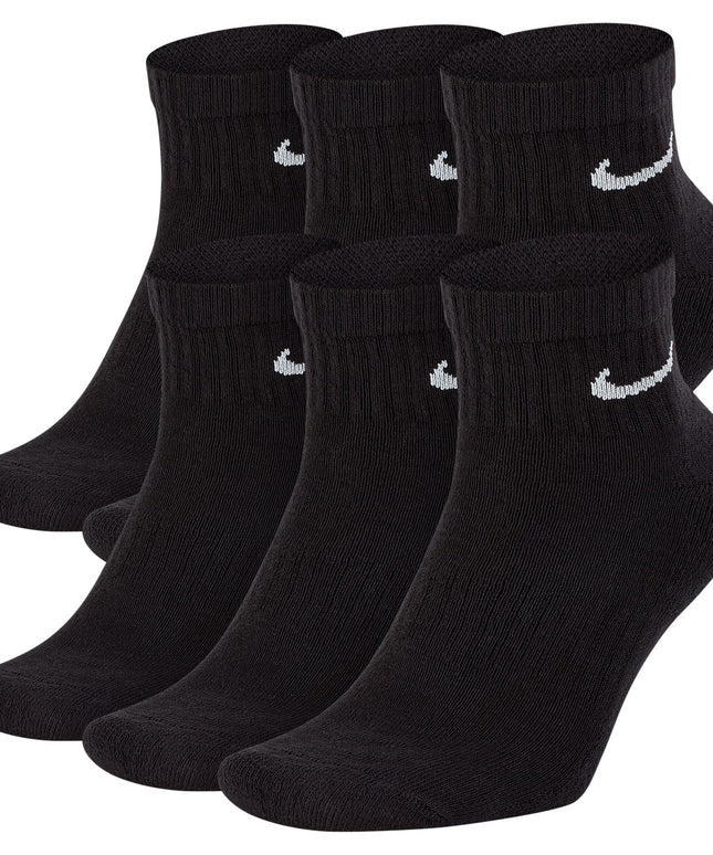 Nike Mens Everyday Cushioned 6-Pack Ankle Socks - Black