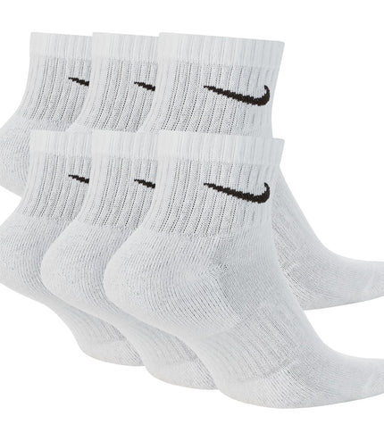 Nike Mens Everyday Cushioned 6-Pack Ankle Socks - White