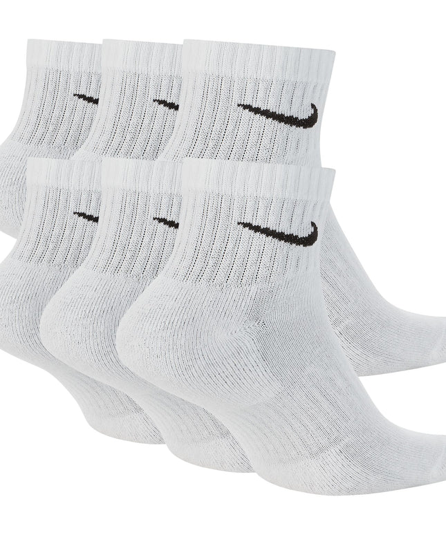 Nike Mens Everyday Cushioned 6-Pack Ankle Socks - White