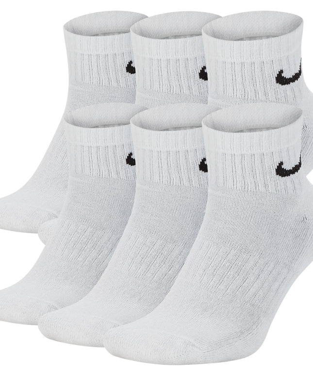Nike Mens Everyday Cushioned 6-Pack Ankle Socks - White