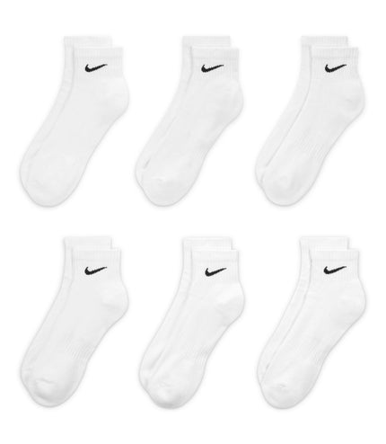 Nike Mens Everyday Cushioned 6-Pack Ankle Socks - White
