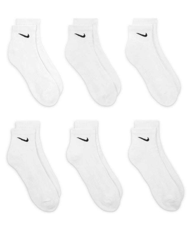Nike Mens Everyday Cushioned 6-Pack Ankle Socks - White