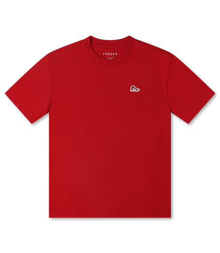 Air Jordan Mens Sneaker Patch Tee - Gym Red