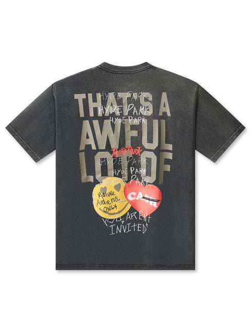 Hyde Park x ALOCS Stickered Up Tee - Black Wash
