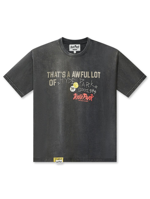 Hyde Park x ALOCS Stickered Up Tee - Black Wash