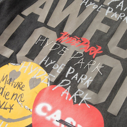 Hyde Park x ALOCS Stickered Up Tee - Black Wash