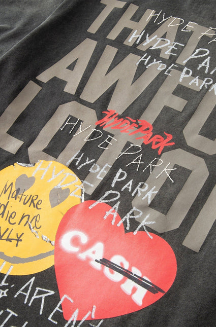Hyde Park x ALOCS Stickered Up Tee - Black Wash