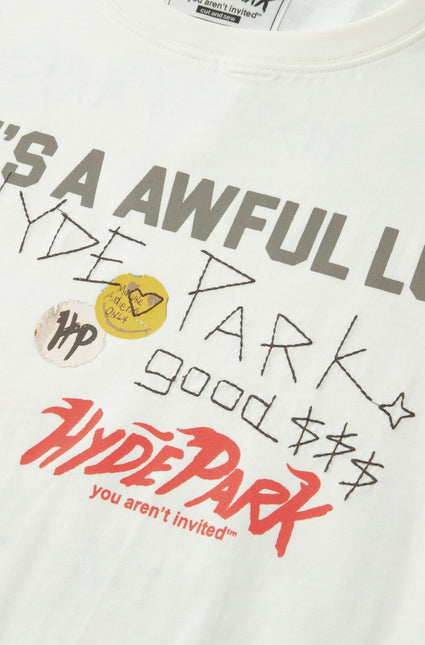 Hyde Park x ALOCS Stickered Up Tee - White