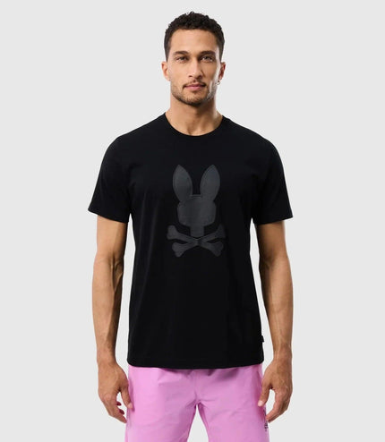 PSYCHO BUNNY HOUSTON GRAPHIC TEE - BLACK PSYCHO BUNNY