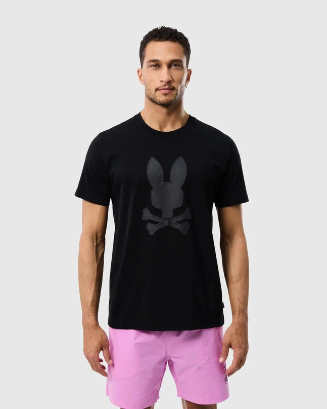 PSYCHO BUNNY HOUSTON GRAPHIC TEE - BLACK PSYCHO BUNNY