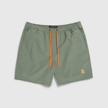 PSYCHO BUNNY MALTA COLOR CHANGING SWIM TRUNK - AGAVE GREEN PSYCHO BUNNY