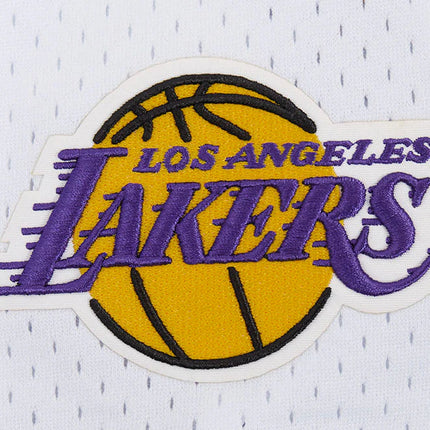 Pro Standard LA Lakers Script Tail Mesh Button Down Shirt - White/Black