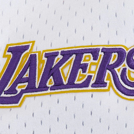 Pro Standard LA Lakers Script Tail Mesh Button Down Shirt - White/Black